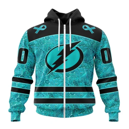 NHL Personalized Name And Number, Tampa Bay Lightning Special Design Fight Ovarian Cancer,QTNHL Personalized Name And Number,080524B2408