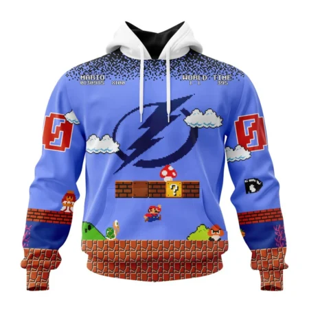 NHL Tampa Bay Lightning Special Kits With Super Mario Game Design,QTNHL080524A2439