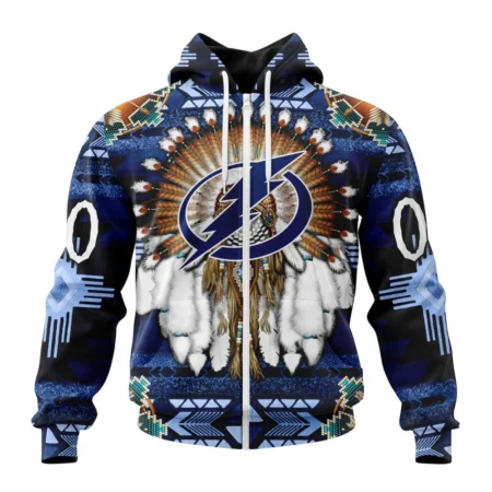 NHL Personalized Name And Number, Tampa Bay Lightning Special Native Costume Design,QTNHL Personalized Name And Number,080524B2677