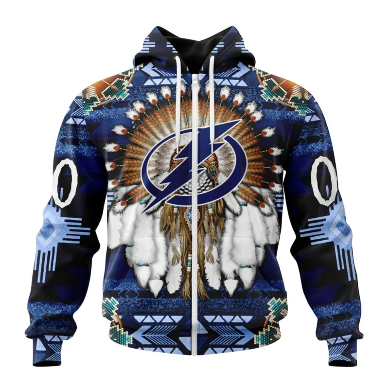 NHL Personalized Name And Number, Tampa Bay Lightning Special Native Costume Design,QTNHL Personalized Name And Number,080524B2677