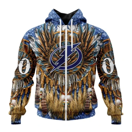 NHL Personalized Name And Number, Tampa Bay Lightning Special Native Costume Design,QTNHL Personalized Name And Number,080524B2730