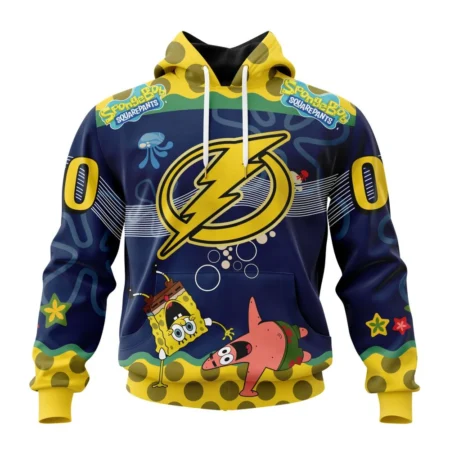 NHL Tampa Bay Lightning, Specialized Jersey With Spongebob,QTNHL080524A3314