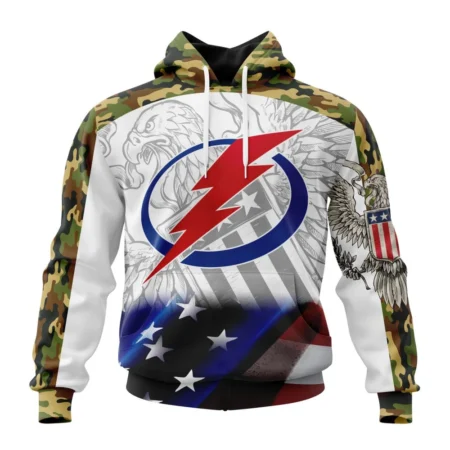 NHL Tampa Bay Lightning, Specialized Design With Our America Flag And Our America Eagle,QTNHL080524A3437