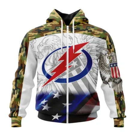 NHL Tampa Bay Lightning, Specialized Design With Our America Flag And Our America Eagle,QTNHL 080524B3437