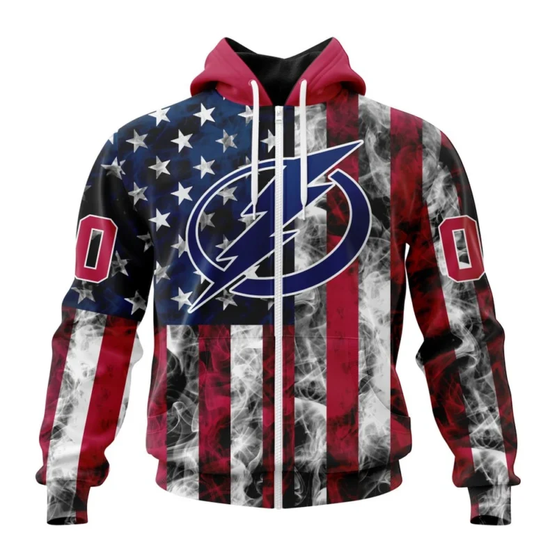 NHL Personalized Name And Number, Tampa Bay Lightning Special Design For Independence Day The Fourth Of July,QTNHL Personalized Name And Number,080524B478