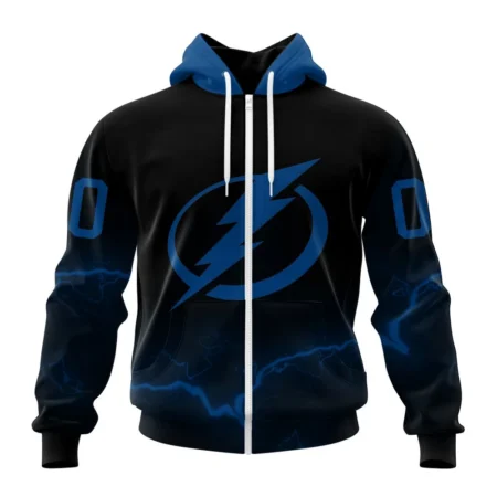 NHL Personalized Name And Number, Tampa Bay Lightning Special Blackout Design,QTNHL Personalized Name And Number,080524B588