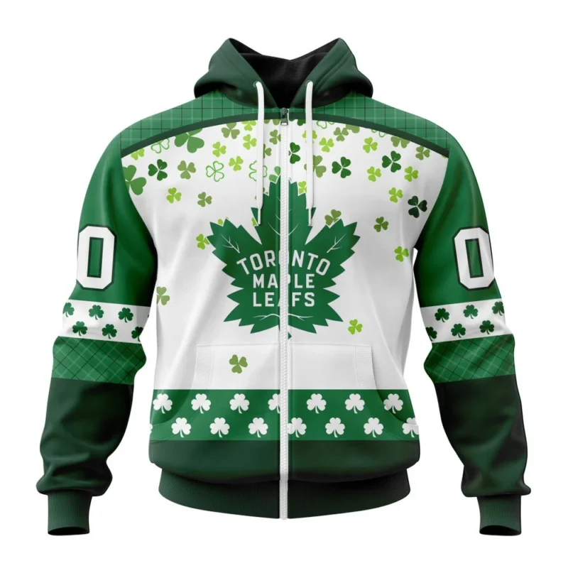 NHL Personalized Name And Number, Toronto Maple Leafs Special Design For St. Patrick Day,QTNHL Personalized Name And Number,080524B1234