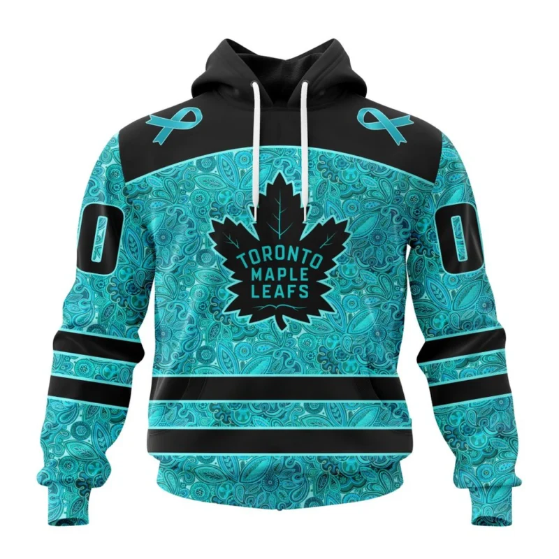 NHL Toronto Maple Leafs Special Design Fight Ovarian Cancer,QTNHL080524A124