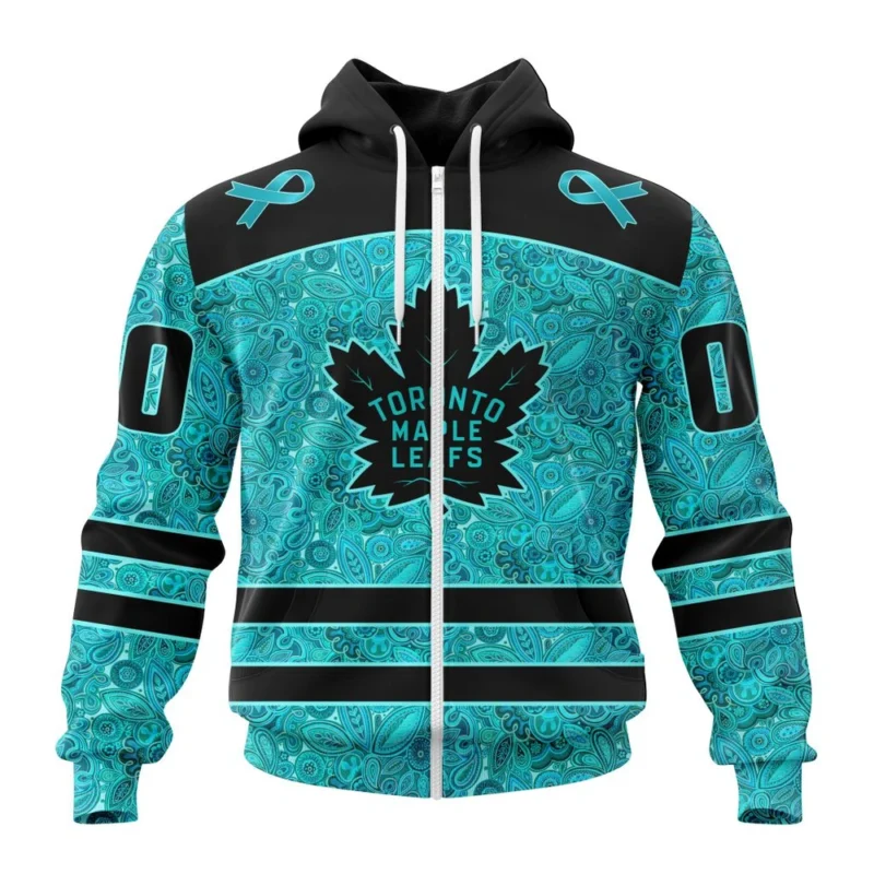 NHL Personalized Name And Number, Toronto Maple Leafs Special Design Fight Ovarian Cancer,QTNHL Personalized Name And Number,080524B124