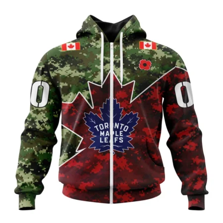 NHL Personalized Name And Number, Toronto Maple Leafs Special Design For Remembrance Day,QTNHL Personalized Name And Number,080524B305