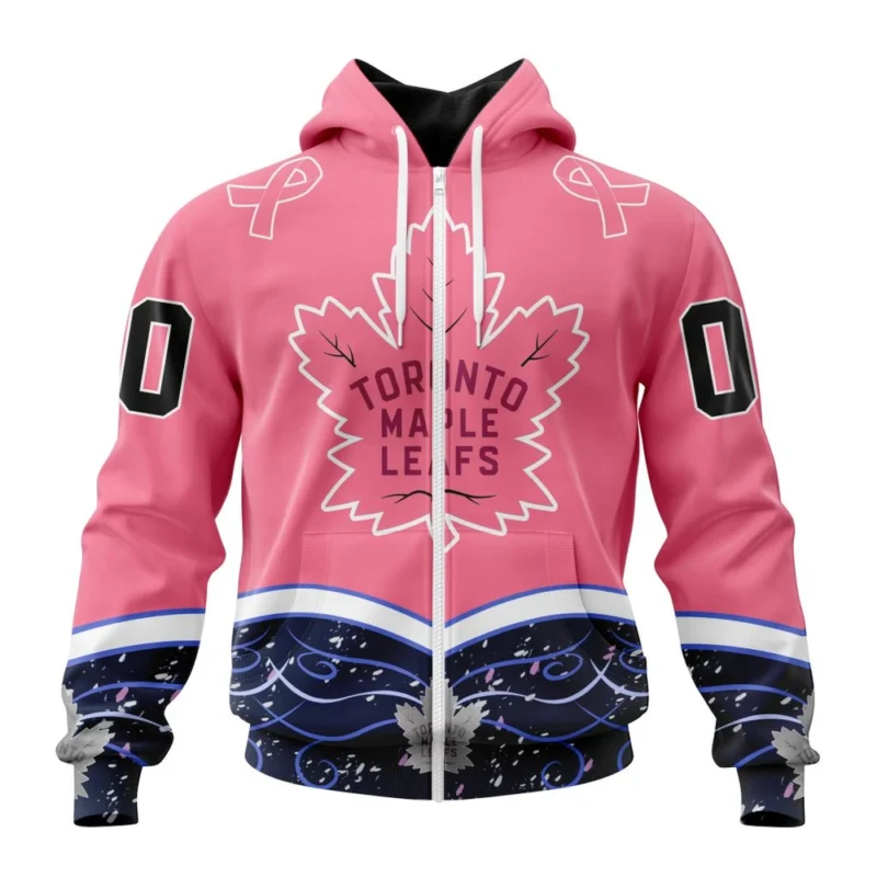 NHL Personalized Name And Number, Toronto Maple Leafs, Specialized Unisex For Hockey Fights Cancer,QTNHL Personalized Name And Number,080524B310