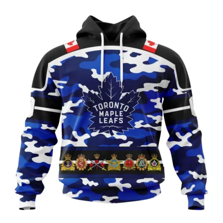 NHL Toronto Maple Leafs, Specialized Design Wih Camo Team Color And Military Force Logo,QTNHL080524A3523