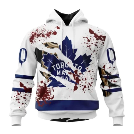 NHL Toronto Maple Leafs, Specialized Design Jersey With Your Ribs For Halloween,QTNHL080524A386