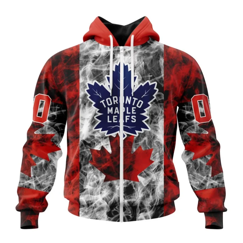 NHL Personalized Name And Number, Toronto Maple Leafs Special Design For Canada Day,QTNHL Personalized Name And Number,080524B477