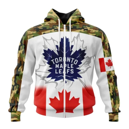 NHL Personalized Name And Number, Toronto Maple Leafs, Specialized Design With Our Canada Flag,QTNHL Personalized Name And Number,080524B55