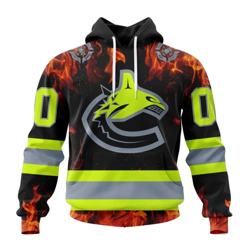 NHL Vancouver Canucks Special Design Honoring Firefighters,QTNHL080524A1078