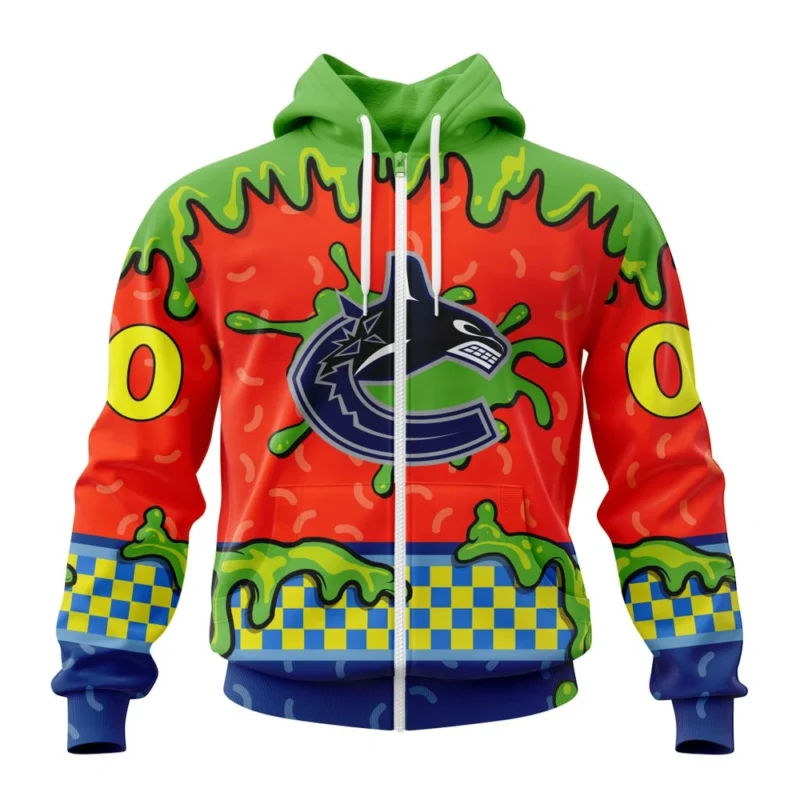 NHL Personalized Name And Number, Vancouver Canucks Special Nickelodeon Design,QTNHL Personalized Name And Number,080524B1169