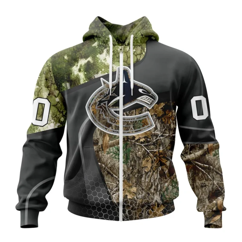 NHL Personalized Name And Number, Vancouver Canucks Special Hunting Camo Design,QTNHL Personalized Name And Number,080524B1302