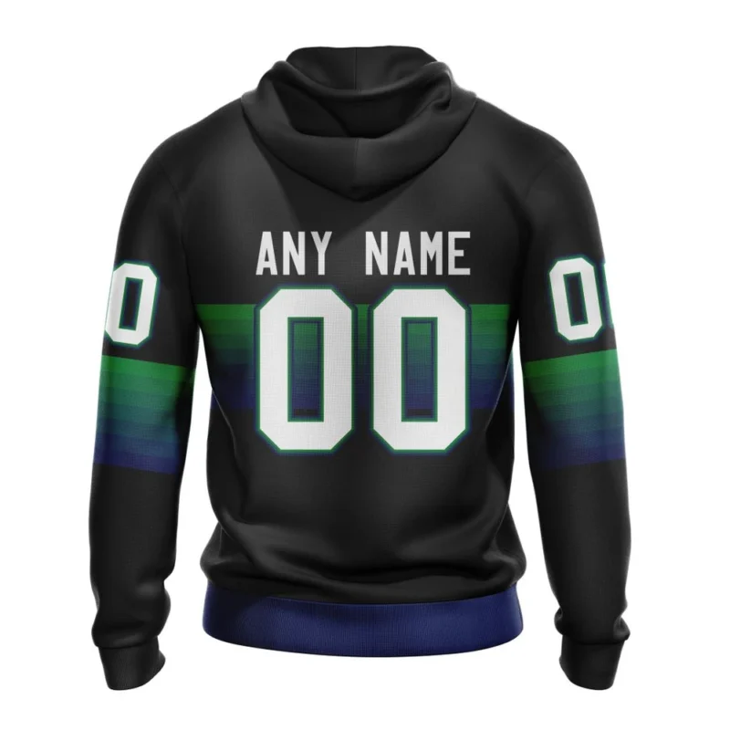 NHL Personalized Name And Number, Vancouver Canucks Special Black And Gradient Design,QTNHL Personalized Name And Number,080524B1397