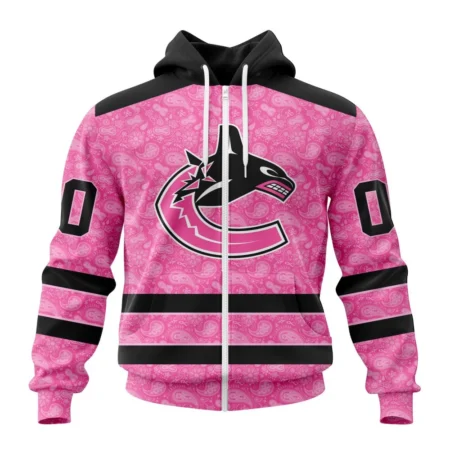 NHL Personalized Name And Number, Vancouver Canucks Special Pink Fight Breast Cancer,QTNHL Personalized Name And Number,080524B1628