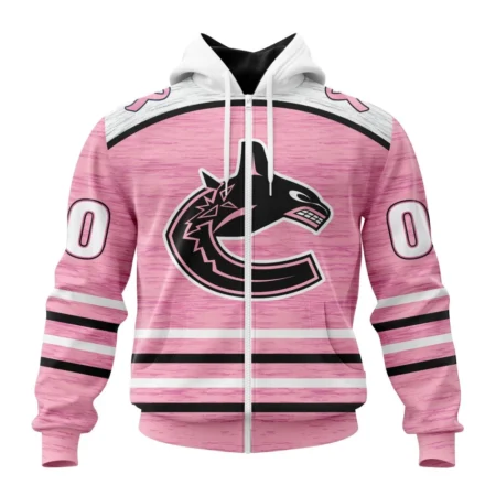 NHL Personalized Name And Number, Vancouver Canucks Special Pink Fight Breast Cancer Design,QTNHL Personalized Name And Number,080524B1732