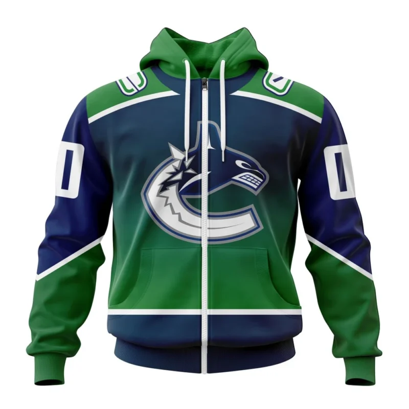 NHL Personalized Name And Number, Vancouver Canucks Personalize Gradient Series Concept,QTNHL Personalized Name And Number,080524B186