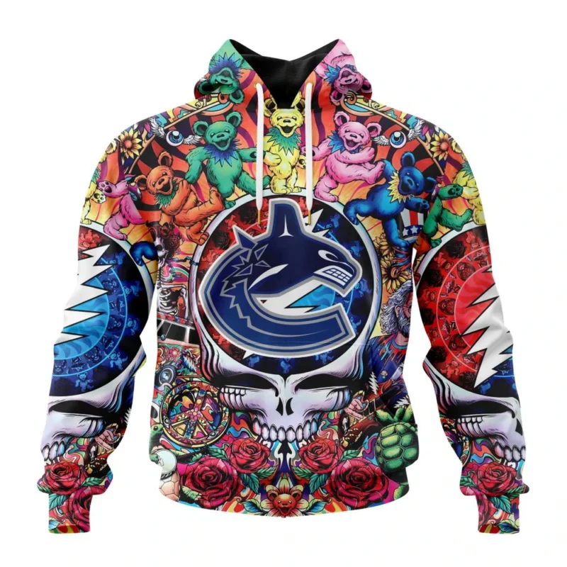 NHL Vancouver Canucks Special Grateful Dead Design,QTNHL080524A1880