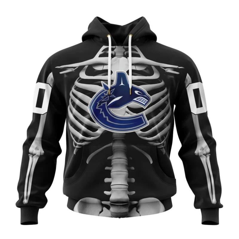 NHL Vancouver Canucks Special Skeleton Costume For Halloween,QTNHL080524A2015