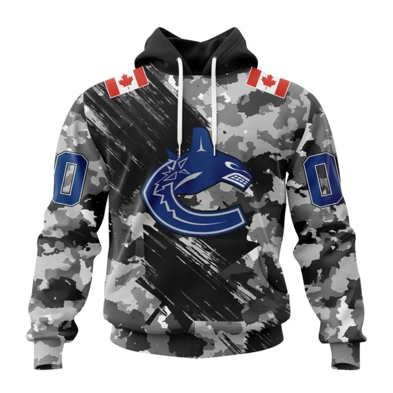 NHL Vancouver Canucks Special Camo Armed Forces Design,QTNHL080524A2165