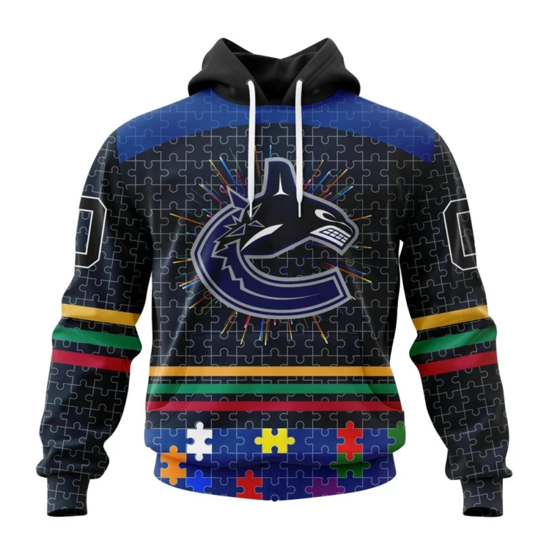 NHL Vancouver Canucks, Specialized Fearless Aganst Autism ,QTNHL080524A2510