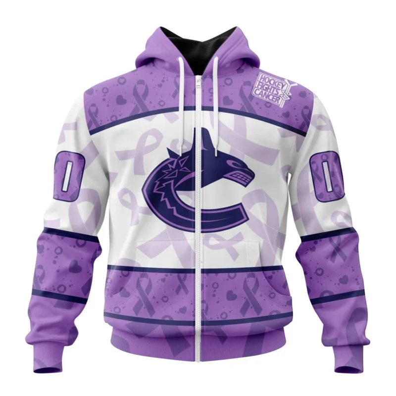 NHL Personalized Name And Number, Vancouver Canucks Special Lavender Fight Cancer,QTNHL Personalized Name And Number,080524B341