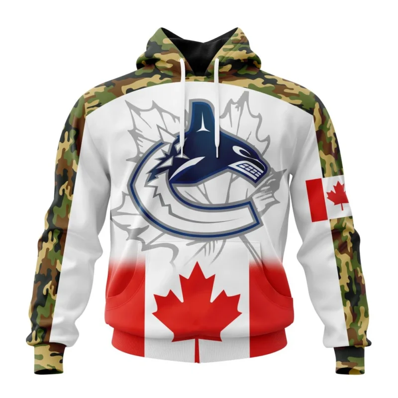 NHL Vancouver Canucks, Specialized Design With Our Canada Flag,QTNHL080524A3431