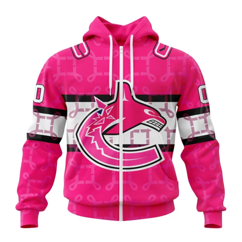 NHL Vancouver Canucks, Specialized Design I Pink I Can, In October We Wear Pink Breast Cancer,QTNHL 080524B3609