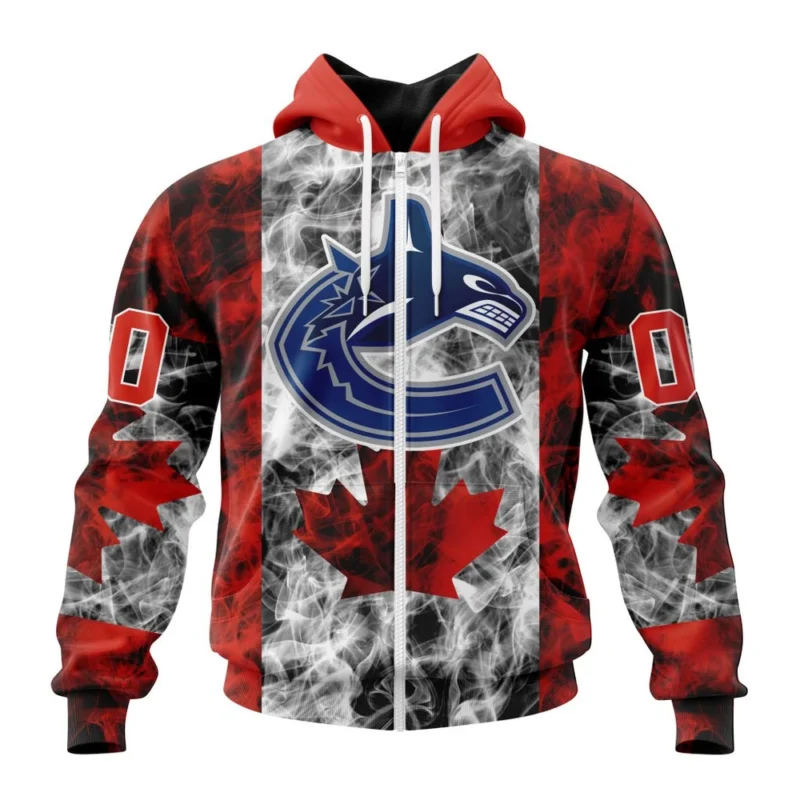 NHL Personalized Name And Number, Vancouver Canucks Special Design For Canada Day,QTNHL Personalized Name And Number,080524B476