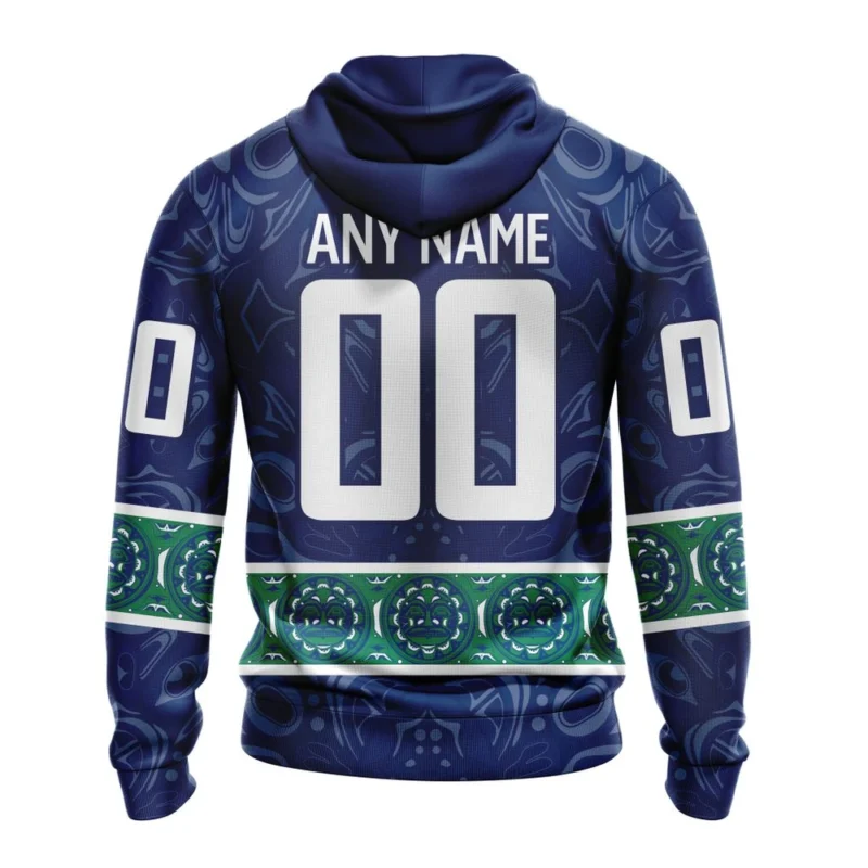 NHL Personalized Name And Number, Vancouver Canucks Special Design With Canadian Aboriginal Art,QTNHL Personalized Name And Number,080524B60