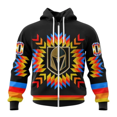 NHL Personalized Name And Number, Vegas Golden Knights Special Design With Native Pattern,QTNHL Personalized Name And Number,080524B1013