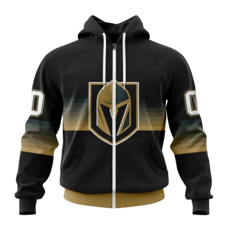 NHL Personalized Name And Number, Vegas Golden Knights Special Black And Gradient Design,QTNHL Personalized Name And Number,080524B1396