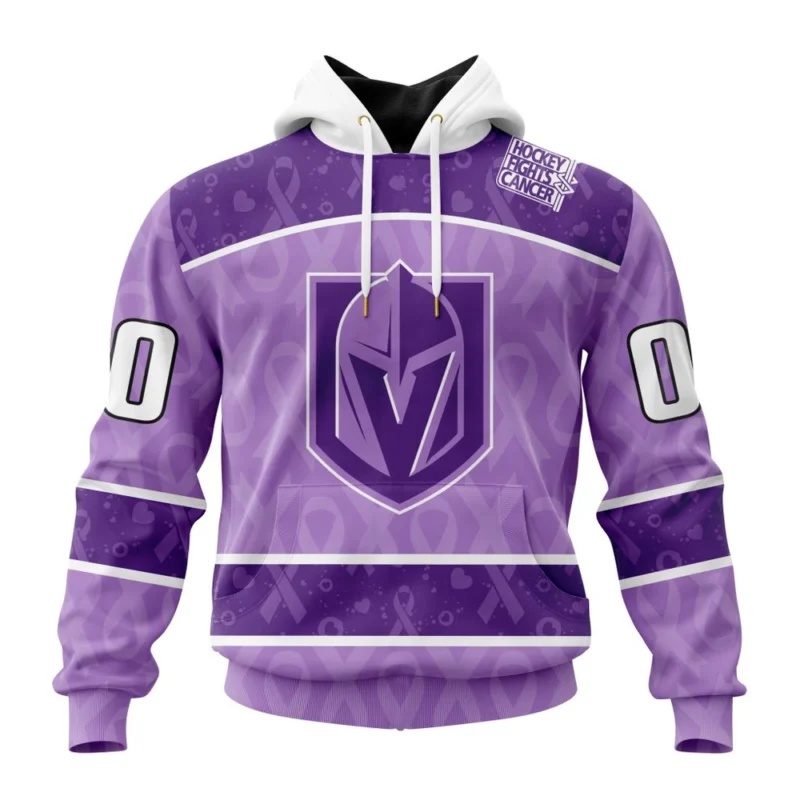 NHL Vegas Golden Knights New Lavender Hockey Fight Cancer,QTNHL080524A1471