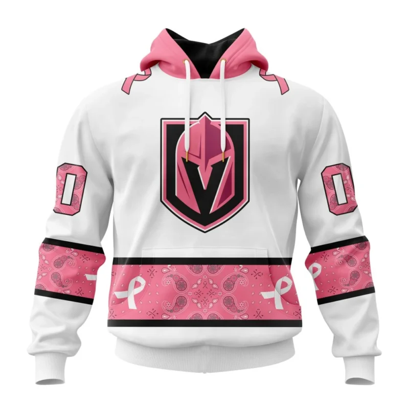 NHL Vegas Golden Knights In Classic Style With Paisley, In October We Wear Pink Breast Cancer,QTNHL080524A1658