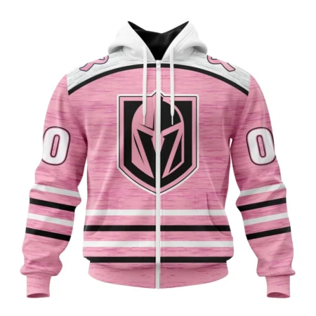 NHL Personalized Name And Number, Vegas Golden Knights Special Pink Fight Breast Cancer Design,QTNHL Personalized Name And Number,080524B1731