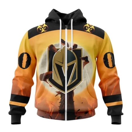 NHL Personalized Name And Number, Vegas Golden Knights Special Zombie Design For Halloween,QTNHL Personalized Name And Number,080524B1925