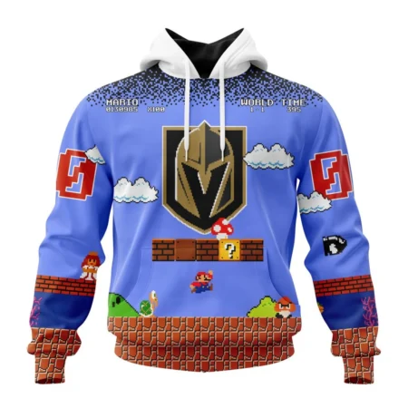 NHL Vegas Golden Knights Special Kits With Super Mario Game Design,QTNHL080524A2437