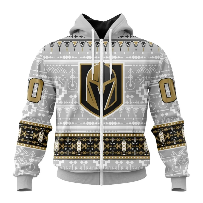 NHL Personalized Name And Number, Vegas Golden Knights Special Native Design,QTNHL Personalized Name And Number,080524B246