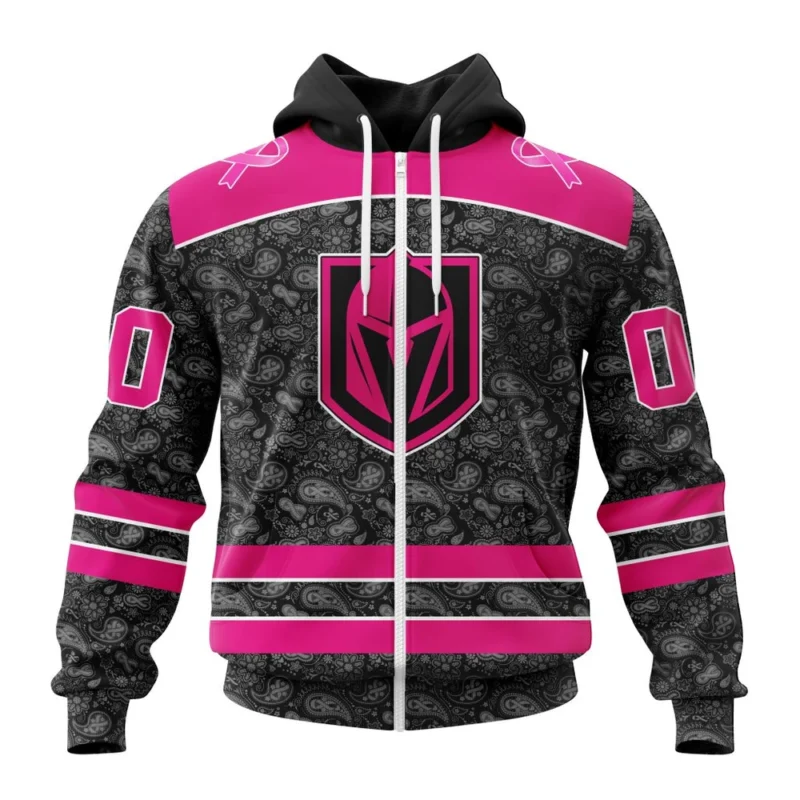 NHL Personalized Name And Number, Vegas Golden Knights Special Pink In The Rink Fight Breast Cancer,QTNHL Personalized Name And Number,080524B247