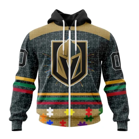 NHL Personalized Name And Number, Vegas Golden Knights, Specialized Fearless Aganst Autism ,QTNHL Personalized Name And Number,080524B2509