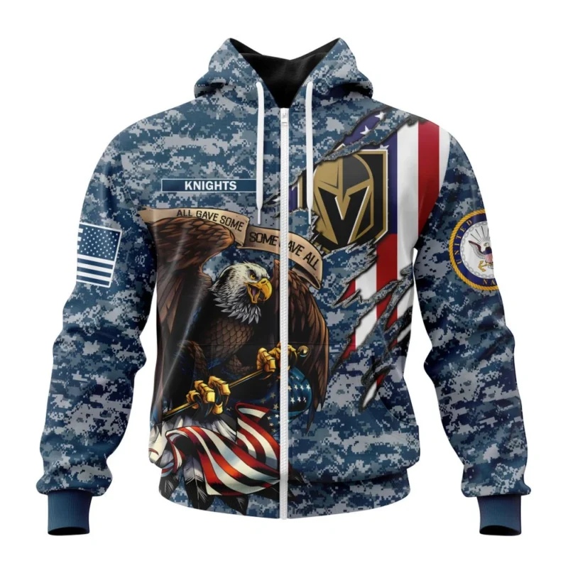 NHL Vegas Golden Knights Honor Us Navy Veterans,QTNHL 080524B3143