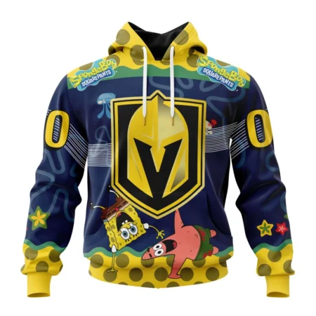 NHL Vegas Golden Knights, Specialized Jersey With Spongebob,QTNHL080524A3312