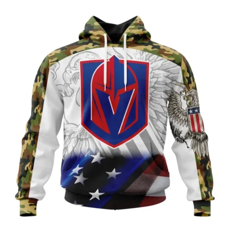 NHL Vegas Golden Knights, Specialized Design With Our America Flag And Our America Eagle,QTNHL080524A3436