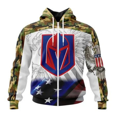 NHL Vegas Golden Knights, Specialized Design With Our America Flag And Our America Eagle,QTNHL 080524B3436