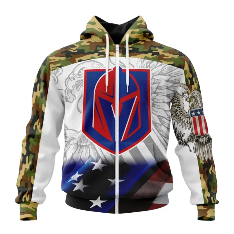 NHL Vegas Golden Knights, Specialized Design With Our America Flag And Our America Eagle,QTNHL 080524B3436